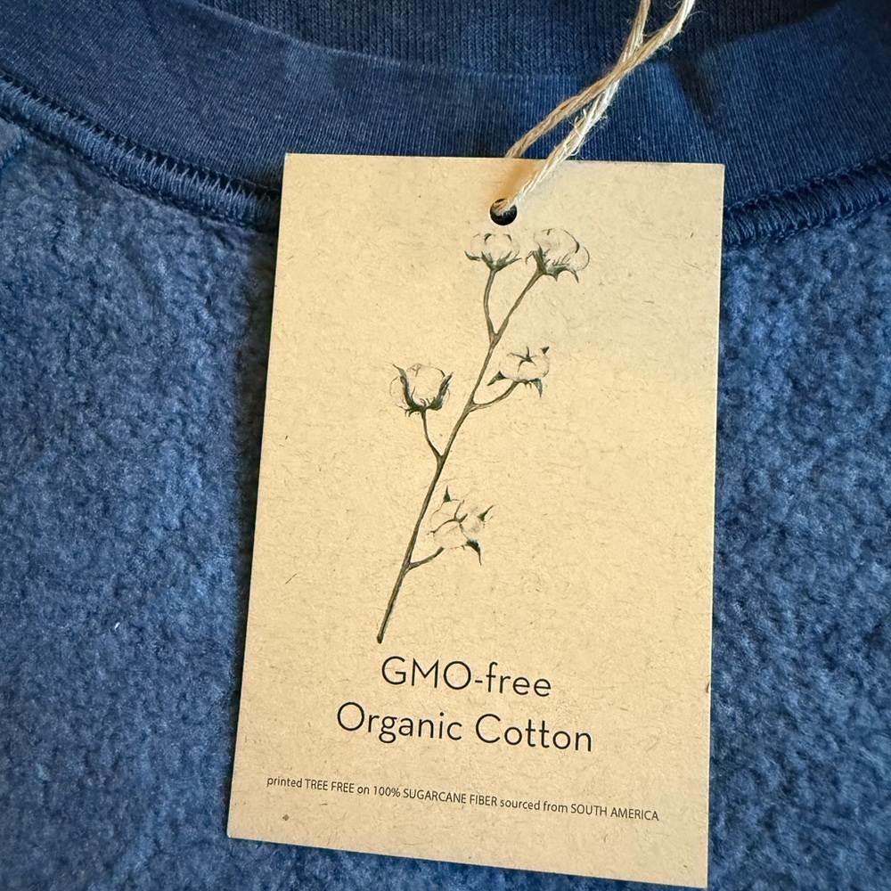 Groceries Apparel Hand-Dyed Indigo Sweatshirt Size S NWT - Picture 5 of 8